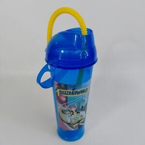 Overwatch Blizzard World Theme park cup Water bottle with Straw